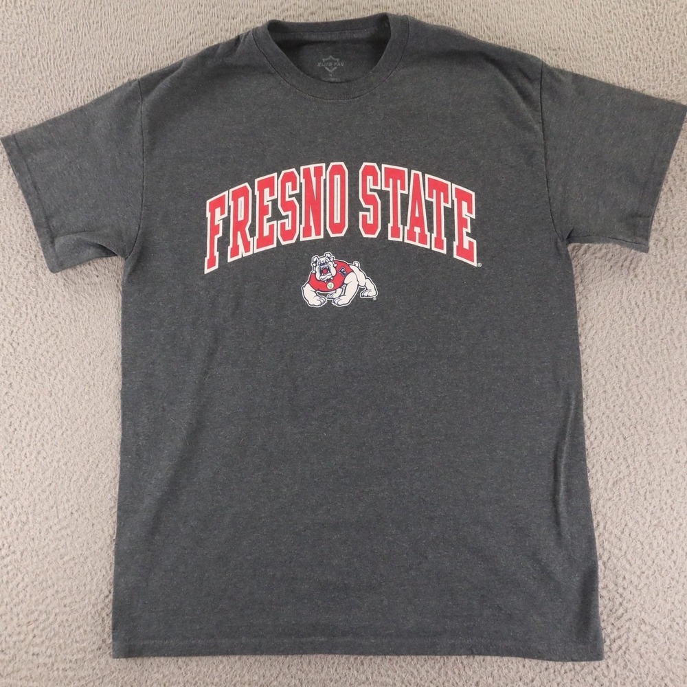 Fresno State Bulldogs T Shirt Men XL Gray Graphic Print Elite Fan NCAA College